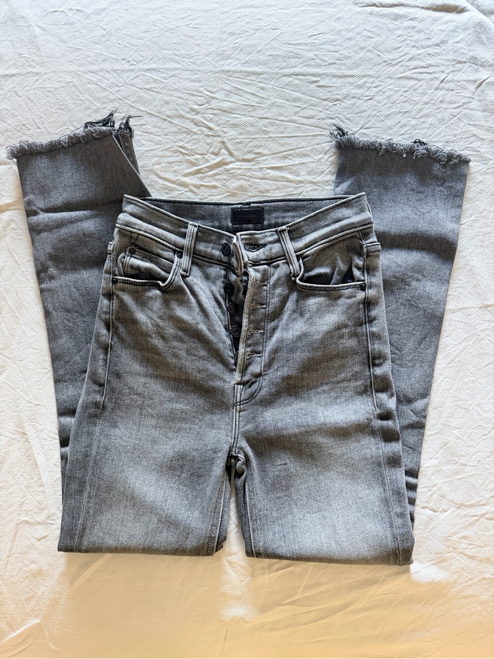 Mother Pixie Dazzler Ankle Fray Jeans